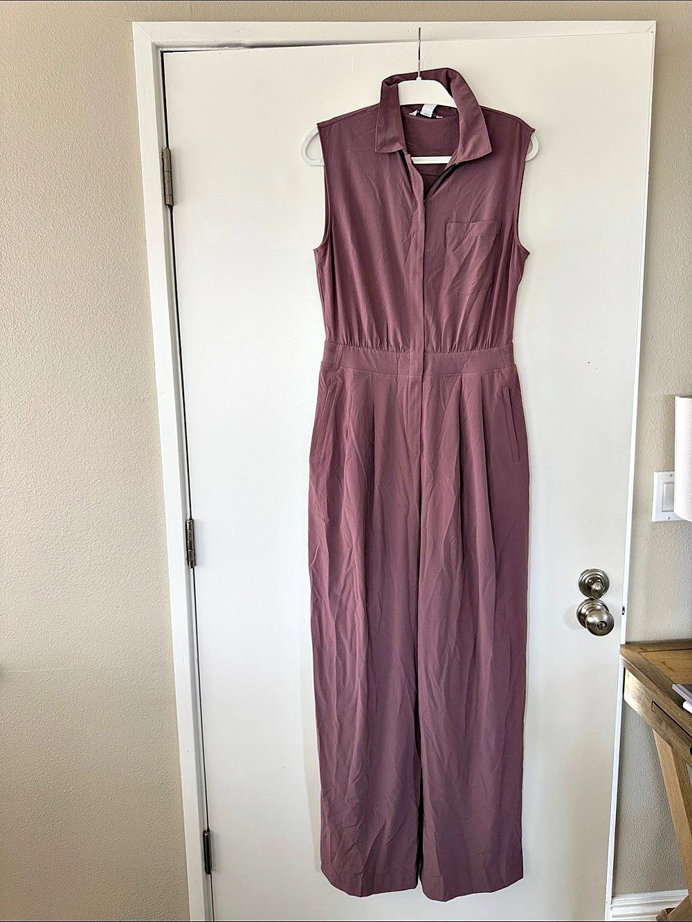 Athleta Always Ready Jumpsuit Women's Sleeveless Purple Size Medium